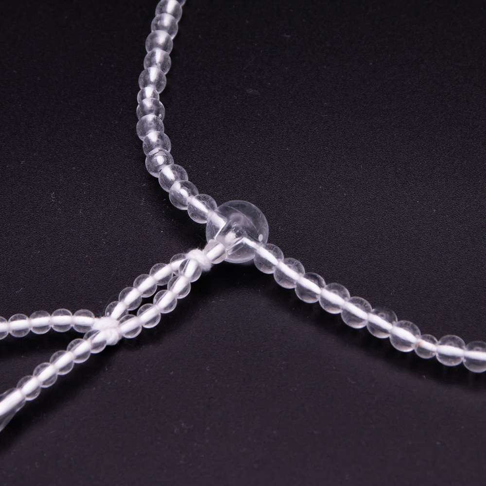 水晶 数珠 8寸（小・女性向け） プラスチック 綿房 創価学会念珠